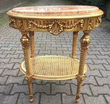 Mesa lateral francesa Louis XVI dourada e mármore vintage elegante chique comprar usado  Enviando para Brazil