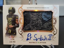 Patrick Surtain II 2018 Leaf Army All-American Auto Patch 10/40 Broncos comprar usado  Enviando para Brazil