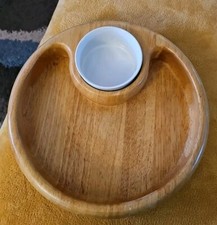 Caixa e barril madeira faia cerâmica lasca e tigela bandeja madeira de faia redonda 12" comprar usado  Enviando para Brazil