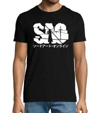 Arte Espada Online Logotipo y Silueta Kirito Anime y Manga Camiseta Hombre segunda mano  Embacar hacia Mexico