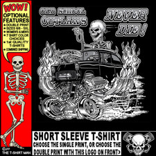 Camiseta esqueleto 1955 estilo tri-cinco Hot Rod muscle car fora da lei Gasser Drag Race comprar usado  Enviando para Brazil