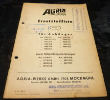 Rig agria ersatzteilliste gebraucht kaufen  Künzing