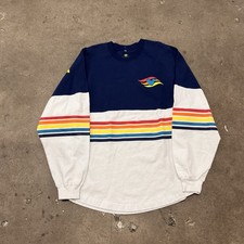 Camiseta Disney Cruise Line Spirit tamanho médio listrada multicolor comprar usado  Enviando para Brazil
