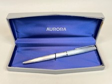 Bolígrafo Aurora de diseño moderno italiano vintage metal cepillado aerodinámico nuevo segunda mano  Embacar hacia Mexico