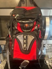 Mochila Swiss Gear 18 polegadas por Wenger preta vermelha absorção de choque vários bolsos ~ comprar usado  Enviando para Brazil