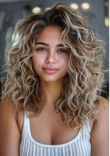 Usado, Peruca frontal de renda 100% cabelo humano marrom loiro destaques 13x4 comprar usado  Enviando para Brazil