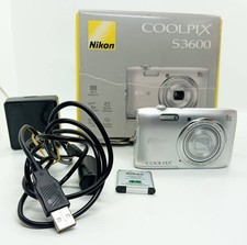 Câmera Digital Nikon COOLPIX S3600 8x Prata com Bateria, Carregador, Caixa e comprar usado Câmera Digital Nikon COOLPIX S3600 8x Prata com Bateria, Carregador, Caixa e comprar usado  Enviando para Brazil