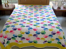 Usado, Colcha vintage acolchoada à mão COLUMBIA STAR 89 x 99 comprar usado  Enviando para Brazil