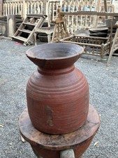Vaso raro antigo antigo de madeira esculpido à mão belo design cor madeira clara comprar usado  Enviando para Brazil