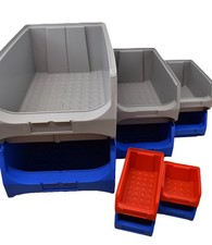 Sichtlagerboxen 5 blau gebraucht kaufen  Meißen