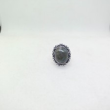 Anel feito à mão com pedra preciosa de labradorita flash azul folheado a prata 925 declaração boho comprar usado  Enviando para Brazil