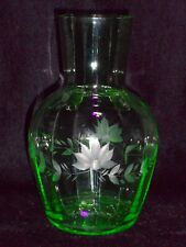 Garrafa de vidro de cabeceira * Painel verde UV * Corte de roda floral * 6" * 0277 comprar usado  Enviando para Brazil