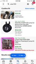 Usado, Pacote com 2 lâmpadas PIAA 1100X 55W platina Powersport kit 73110 motocicletas BMW comprar usado  Enviando para Brazil