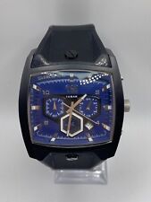Relógio masculino Diesel 4188 51mm cronógrafo quadrado pulseira de borracha azul 10 BAR comprar usado  Enviando para Brazil