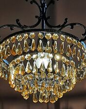 Lampadario gocce ambrate usato  Campogalliano