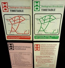 Hedingham omnibuses timetables for sale  WALSALL