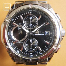 Relógio de quartzo masculino preto cronógrafo WIRED (Seiko) 7T92-0JK0 comprar usado  Enviando para Brazil