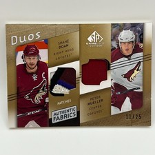 2008-09 SP Jogo Usado Autêntico Tecidos Duos Shane Doan/Peter Mueller #SM /25, usado comprar usado 2008-09 SP Jogo Usado Autêntico Tecidos Duos Shane Doan/Peter Mueller #SM /25, usado comprar usado  Enviando para Brazil