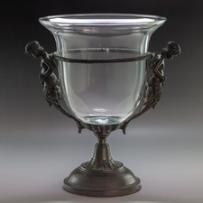 Vintage glasvase bronze gebraucht kaufen  Hatten