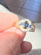 Bague saphir diamants d'occasion  Chambéry