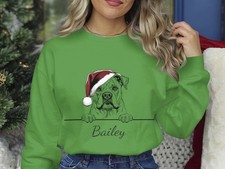 Moletom de Natal American Bulldog personalizado nome de cachorro unissex presente festivo comprar usado Moletom de Natal American Bulldog personalizado nome de cachorro unissex presente festivo comprar usado  Enviando para Brazil