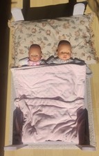 Puppenbettechen lila weiß gebraucht kaufen  Köln