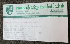 Norwich city manchester for sale  LOWESTOFT