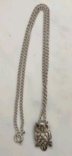 Silver owl pendant for sale  CROYDON