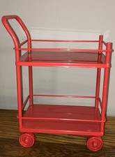 Carro utilitario de metal rojo de dos niveles 12” (pequeño) segunda mano  Embacar hacia Mexico