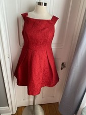 Usado, MINI VESTIDO DE FESTA BORDADO VERMELHO ARK & CO-TAMANHO-BOLSO LATERAL-NOVO SEM ETIQUETAS! comprar usado  Enviando para Brazil