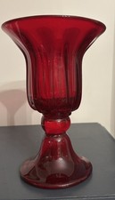 Red glass vase for sale  Savannah