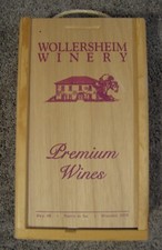 Wooden 2-Bottle Wine Case Crate Wollersheim Winery Prairie Du Sac Wisconsin comprar usado  Enviando para Brazil
