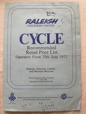 Raleigh dealer 1973 for sale  YORK