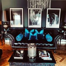 Blue plush velvet for sale  PONTYPRIDD