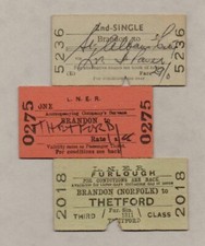 Lner railway tickets for sale  WYMONDHAM