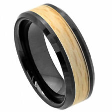 Gravura grátis - Anel de aliança de casamento de cerâmica com incrustação de tom folheado de bordo comprar usado  Enviando para Brazil