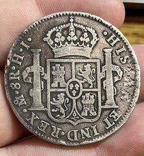 RARO 1813 8 Reales Colonial Español Plata Antigua Moneda México Moneda Pirata Era Oro segunda mano  Embacar hacia Mexico