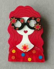Retro hippie brosche gebraucht kaufen  Recklinghausen