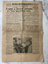 Raro giornale Foto Duce Mussolini assassinato Risorgimento 4 maggio 1945 usato  Roma
