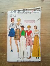 3687 Falda envolvente con botones línea A talla 12 patrón de costura Butterick vintage sin cortar segunda mano  Embacar hacia Mexico