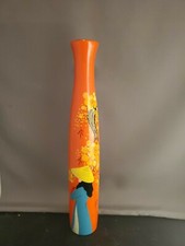 Lindo vaso asiático vintage de resina pintado à mão comprar usado  Enviando para Brazil