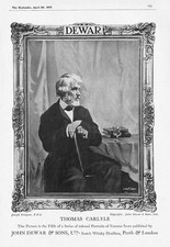 DEWARS WHISKY Thomas Carlyle; Famous Scots #5 - Anúncio antigo 1913 comprar usado  Enviando para Brazil
