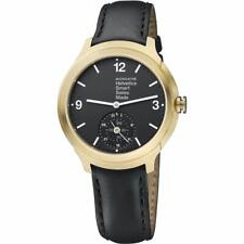 Relógio masculino Mondaine Helvetica nº 1 ousado tom dourado inteligente mostrador preto MH1.B2S20.LB comprar usado  Enviando para Brazil