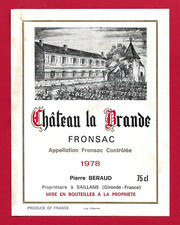 Etiquette bordeaux fronsac d'occasion  Albertville