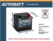 Battery fits mercedes for sale  UK