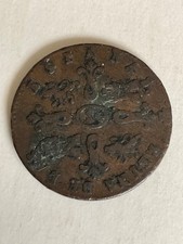 Moneda Española Vintage 8 Maravedís Fechada 1843 - Reinado de la Reina Isabel II segunda mano  Embacar hacia Mexico