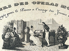 Partituras antigas c. 1800s – LEMBRANÇA DE ÓPERAS MODERNAS – Gravura de partitura para piano comprar usado  Enviando para Brazil