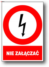 NIE ZAŁĄCZAĆ - znak TABLICZKA elektryczne 150X210 LIBRES POLSKA SP  na sprzedaż  PL