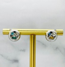 Usado, Brincos de strass autênticos LOEWE tom de prata incompatível - Usado / LS5499 comprar usado  Enviando para Brazil