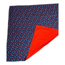 Colcha náutica feita à mão berço cobertor com âncoras azul e vermelho 40 X 41 comprar usado  Enviando para Brazil